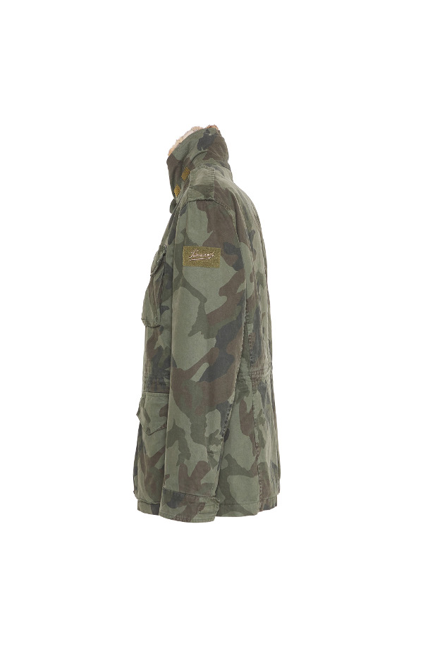 FJM CAMOU GREEN -LAPIN SHAVED- SIDE